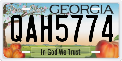 GA license plate QAH5774