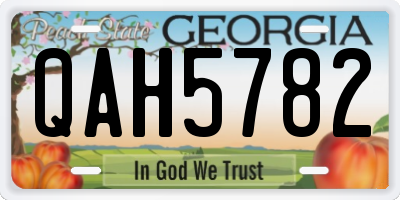 GA license plate QAH5782