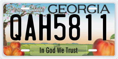 GA license plate QAH5811