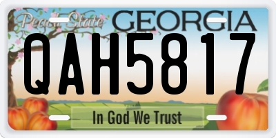 GA license plate QAH5817