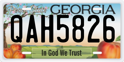 GA license plate QAH5826