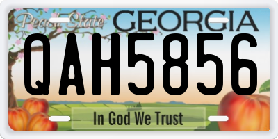 GA license plate QAH5856
