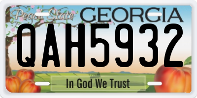 GA license plate QAH5932