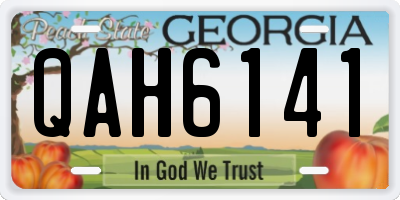 GA license plate QAH6141