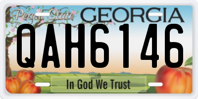 GA license plate QAH6146