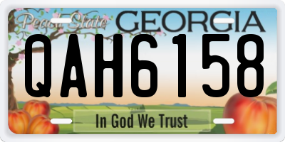 GA license plate QAH6158