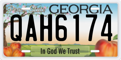 GA license plate QAH6174