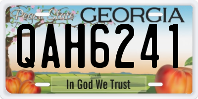 GA license plate QAH6241