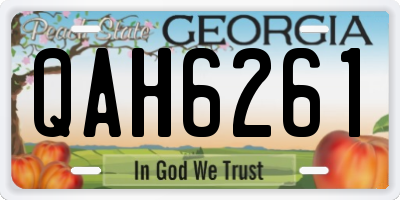 GA license plate QAH6261