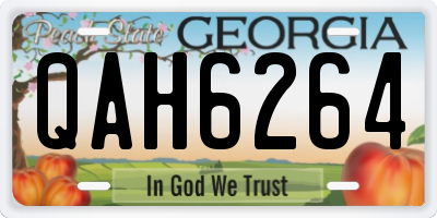 GA license plate QAH6264