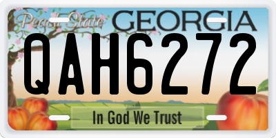 GA license plate QAH6272