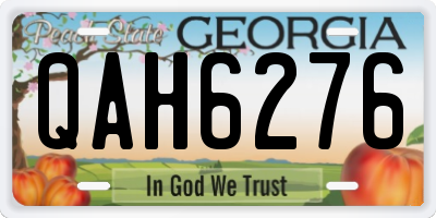 GA license plate QAH6276