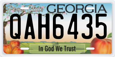 GA license plate QAH6435