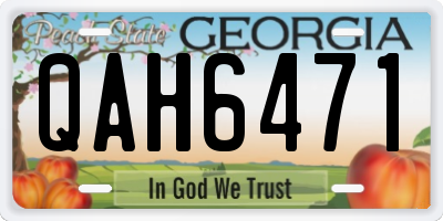 GA license plate QAH6471