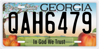 GA license plate QAH6479