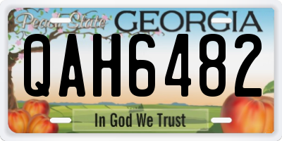 GA license plate QAH6482