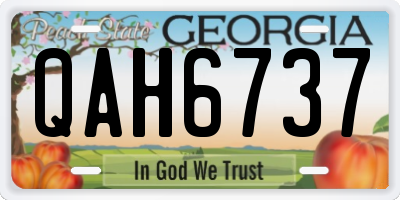 GA license plate QAH6737