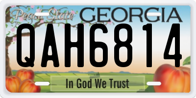 GA license plate QAH6814