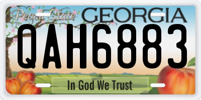 GA license plate QAH6883