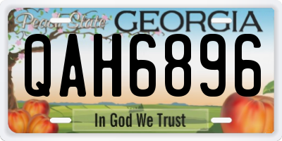 GA license plate QAH6896