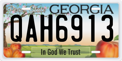 GA license plate QAH6913