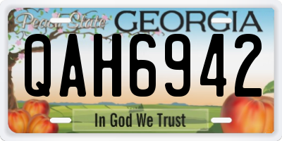 GA license plate QAH6942