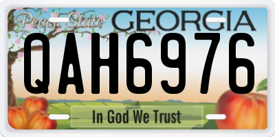 GA license plate QAH6976