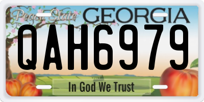 GA license plate QAH6979