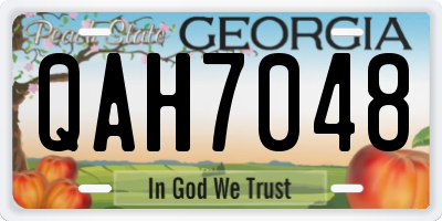 GA license plate QAH7048