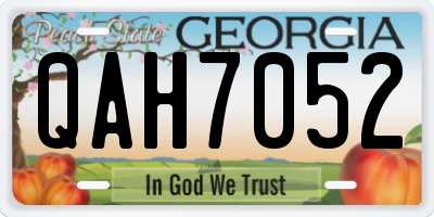 GA license plate QAH7052