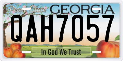 GA license plate QAH7057