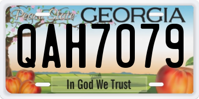 GA license plate QAH7079