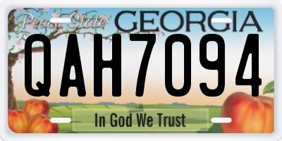 GA license plate QAH7094