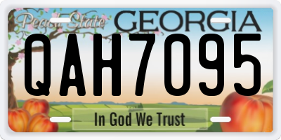 GA license plate QAH7095