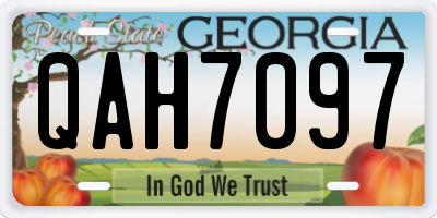 GA license plate QAH7097