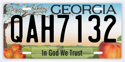 GA license plate QAH7132