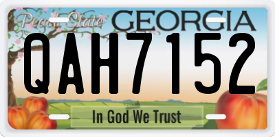GA license plate QAH7152