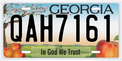 GA license plate QAH7161