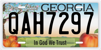 GA license plate QAH7297