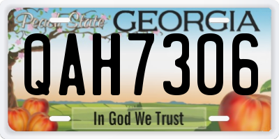 GA license plate QAH7306