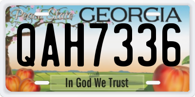 GA license plate QAH7336