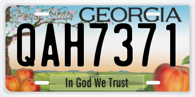 GA license plate QAH7371