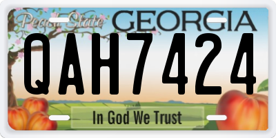 GA license plate QAH7424