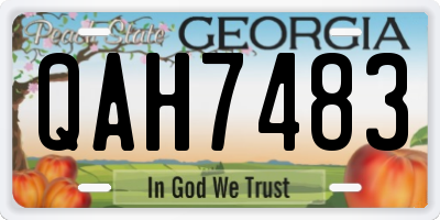GA license plate QAH7483