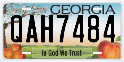GA license plate QAH7484