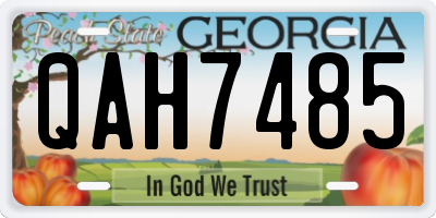 GA license plate QAH7485