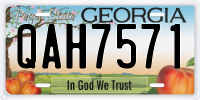 GA license plate QAH7571
