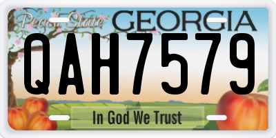 GA license plate QAH7579