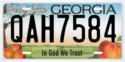 GA license plate QAH7584