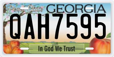 GA license plate QAH7595